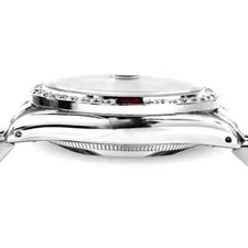 Rolex Datejust 31 mm Silver Diamond Accent Dial Steel Watch Ruby & Diamond Bezel 6
