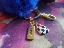Pom Pom Keychain With Charms And Tassle multiple to choose from