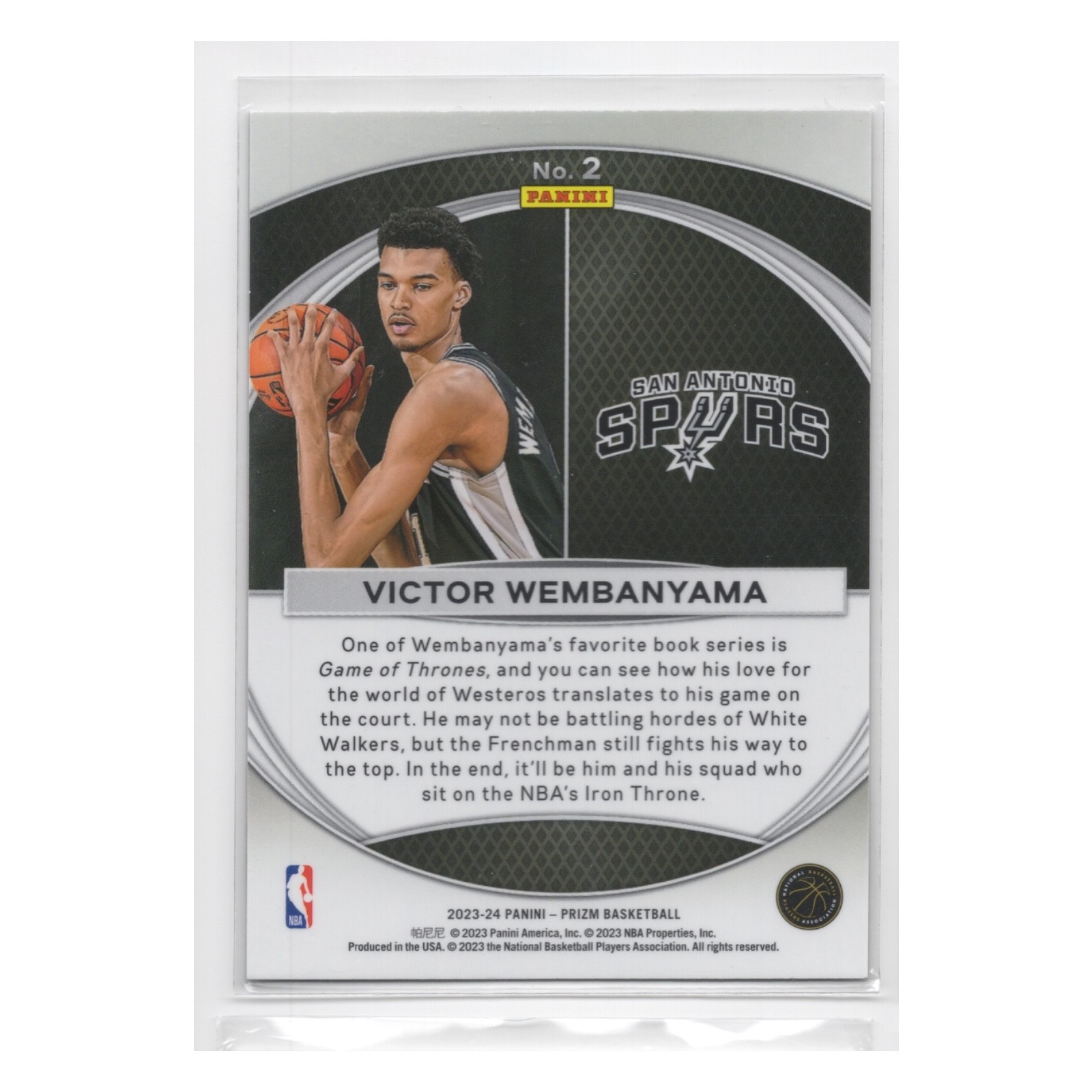 2023-24 Panini Victor Wembanyama Global Reach Rookie Card  view 2