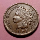 ■ 1905 INDIAN PENNY ONE CENT ☐ VF+