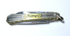 H.A.A. & Co. Silver & Gold Colored Pocket Knife - Made in USA - 3 1/8" Long