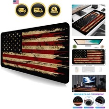 Large Extended Gaming Mouse Pad with Stitched Edges, Non-Slip Waterproof Rubb...