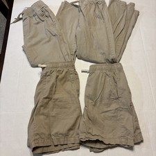 Lot Of 4 Boys Old Navy Uniform Bottoms Size 10-12 Elastic Waist
