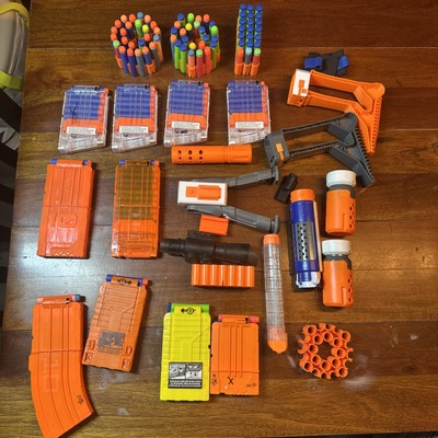 Lot Of 10 Nerf Clip Mag Magazine For Nerf Gun & Accessories