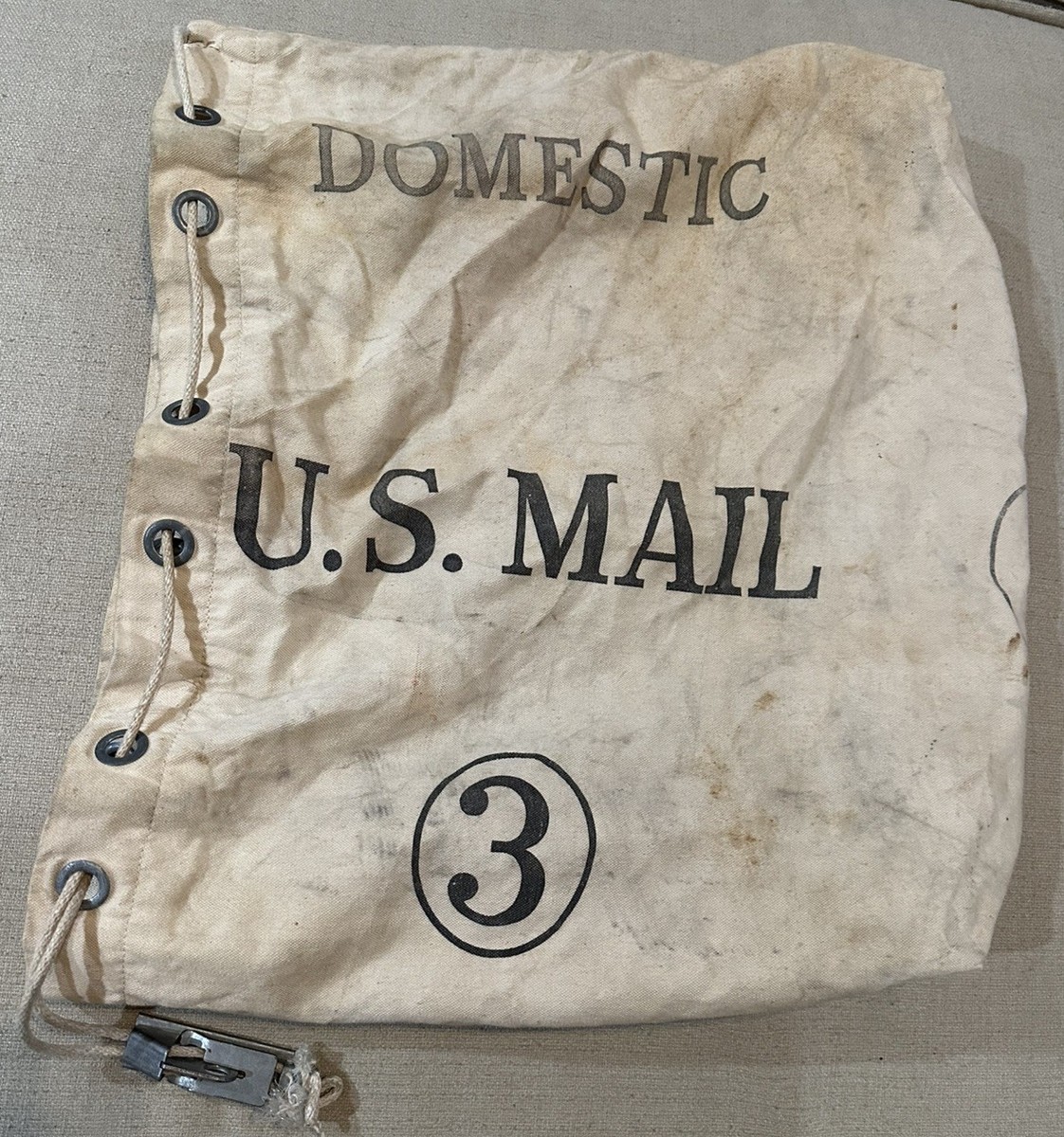 Vintage Domestic US Mail Canvas Bag #3 Duffle Bag Sack USPS | eBay