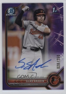 2022 Bowman Draft Chrome Pick Purple Refractor 28/250 Silas Ardoin Auto 0w27