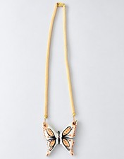 Miriam Haskell Vintage Butterfly Pendant Neck...