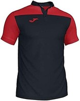 Joma Poloshirt Herren L Schwarz/Rot, Sportshirt, Kurzarm, Baumwolle