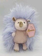 FAO Schwarz 6" Sparklers Plush Purple Lavendar Gold Hedgehog Stuffed Animal NEW