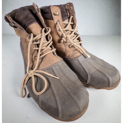 Sperry Top Sider Duck Boots Waterproof Brown Leather Men display picture 2