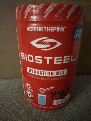  BIOSTEEL Hydration Mix Sugar Free Red Fruit W Vitamin B Amino Acids 45 Sv Ex26