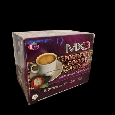 1 BOX MX3 COFFEE MIX MANGOSTEEN 10 SACHETS 100G CHOLESTEROL FREE