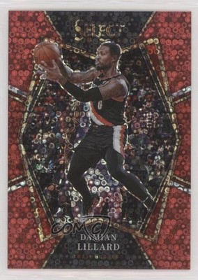 2021 Panini Select Premier Level Red Disco Prizm 39/49 Damian Lillard #186 0g90