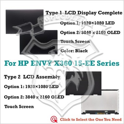 HP ENVY X360 15-EE0000NL 2T477EA FHD/UHD LCD Touch Screen Full Baugruppe Display