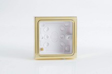 Varilight 1-Gang Pattress Wall Box for surface mounting Brass Effect Finish YBSB