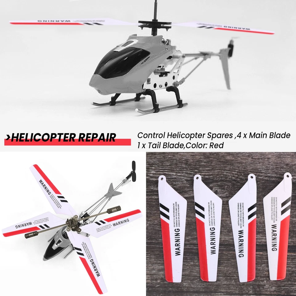  4 x Blades  S107 S107G Gyro-Fernbedienung Hubschrauber Ersatzteile7479 - Bild 4 von 4