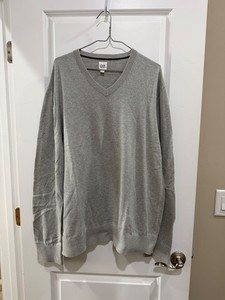 The Gap Grey V-Neck  Sweater 2XL XXL Mens