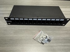 Enmane 12 Port Keystone Patch Panel CAT6 for 10" Rackmount 1U