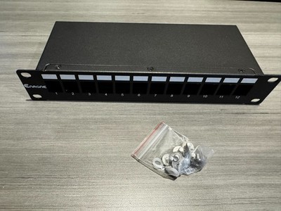 Enmane 12 Port Keystone Patch Panel CAT6 for 10'' Rackmount 1U