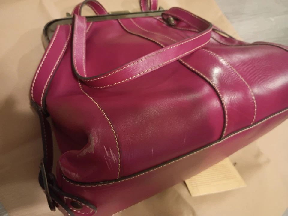 全新 PATRICIA NASH 手提包/钱包 复古风格,正宗意大利皮革 — 第 3/4 张图片