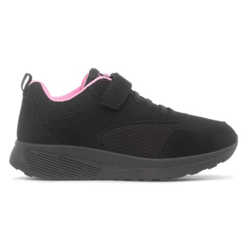 XL Kids Girls Black Trainers Easy Fasten Strap Breathable PE School Shoes SIZE