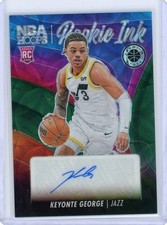 2023 Premium Stock #RIKEY Keyonte George Rookie Ink Green 3/8 Auto RC Jersey #'d