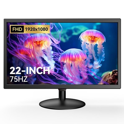 22in 1920x1080 CCTV Security/Computer Monitor HDMI VGA AV FHD 75Hz LED PC Screen