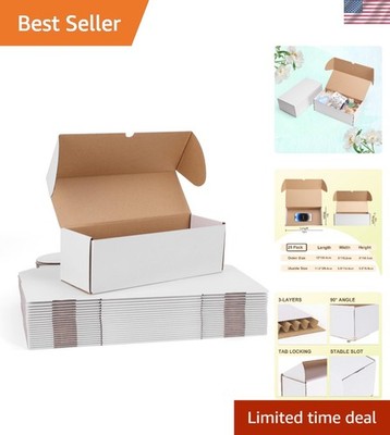 Brand New 25 Pack 12x6x4 White Small Shipping Boxes for Packaging Small Business