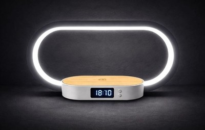 Re-Load  Induktionswecker 15W Wireless Charging LED Uhr mit Touch Licht USB-C