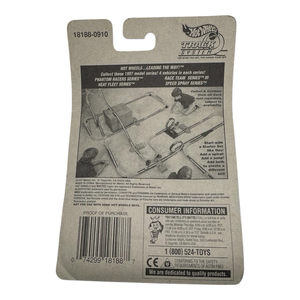 Hot Wheels 1997. Camión de carretera Albertsons #1818 paquete de 2 con BMW 850I plateado Foto 3 de 4