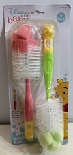 Disney Baby Winnie The Pooh Bottle Brush 2 Pack NEW Green  Pink