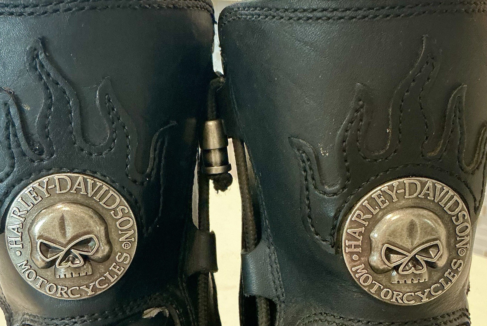 Harley-Davidson® Men's Distortion Skull Metal Zipper & Buckles Sz 11 Biker Boots