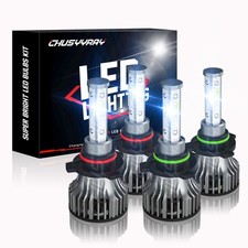 9005+9006 4 Sides LED Headlight Bulbs for Chevy Silverado 1500 2500 HD 1996-2006
