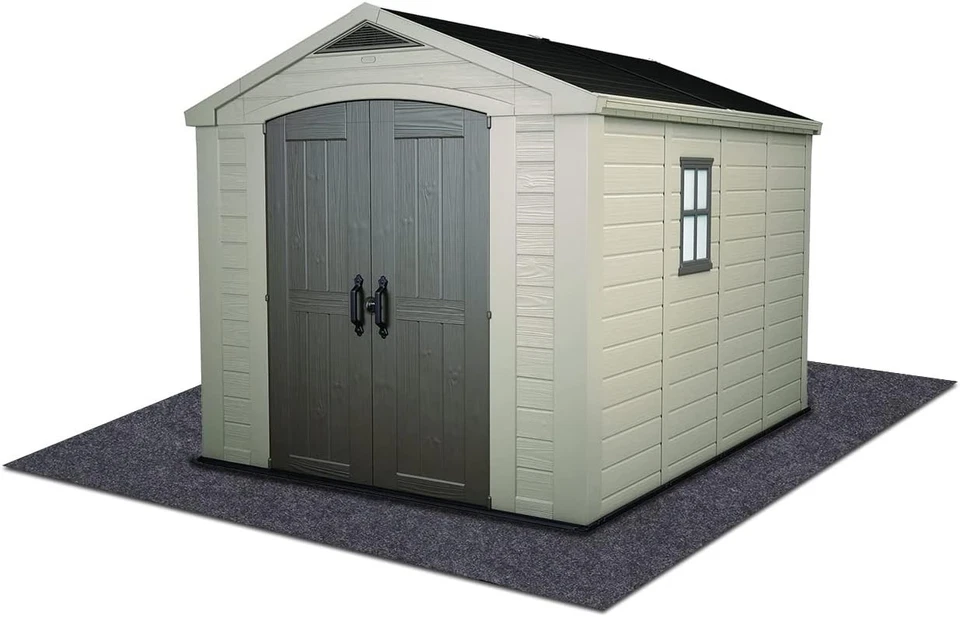 Meitola Outdoor Storage Shed Mat，Waterproof and 8' x 6', Brown, Gray, Black - Image 3 of 4