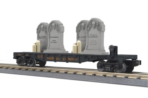 Coche plano de Halloween MTH 3076927 O con lápidas y velas encendidas parpadeantes | Zustand: New