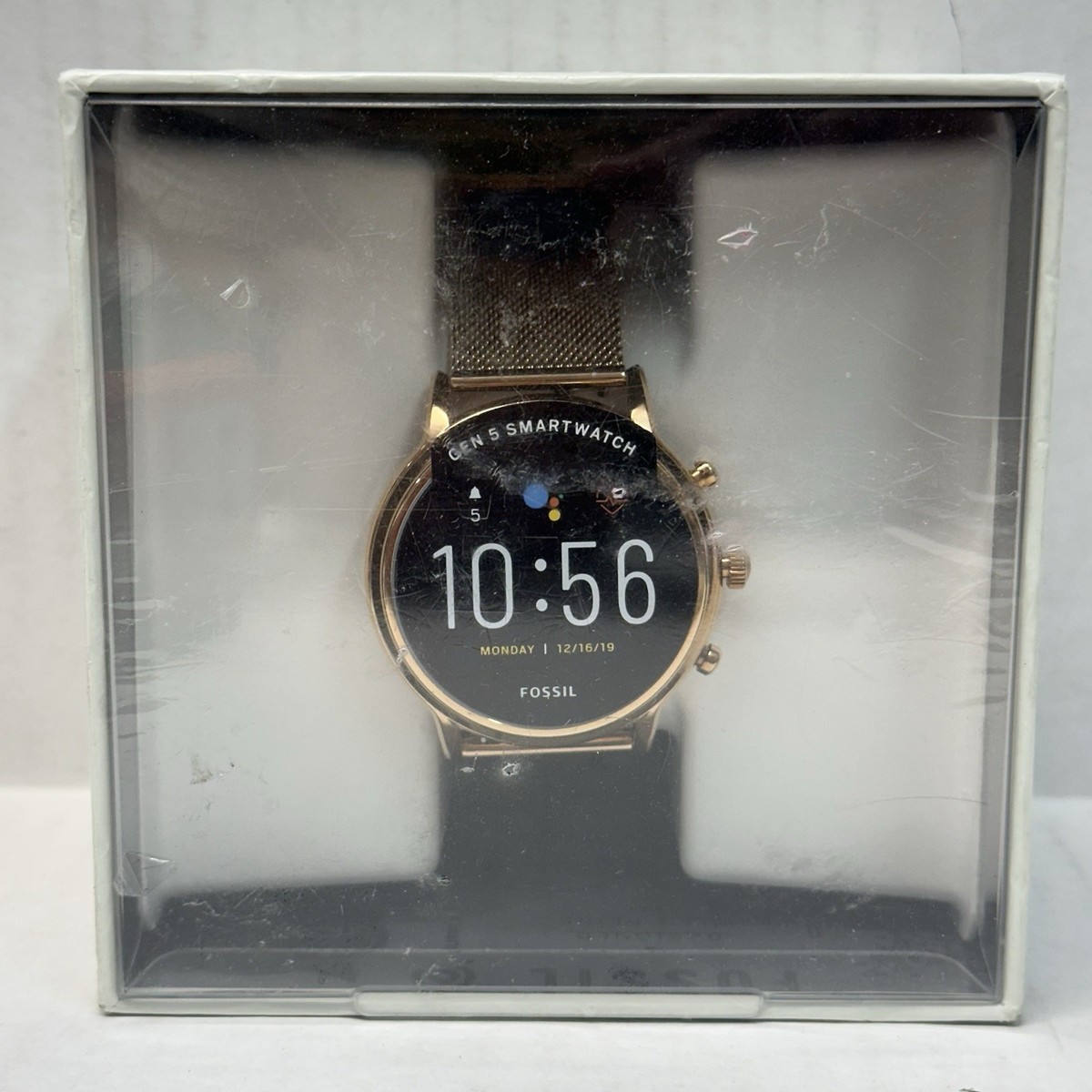 その他 FOSSIL - FOSSIL JULIANNA HR BLACK STAINLESS ST Fossil Gen 5 Julianna HR FTW6062 44mm Stainless Steel Case