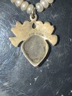 16in Natural Pearl Necklace W 925 MEX Sterling Silver Pendant — photo 5