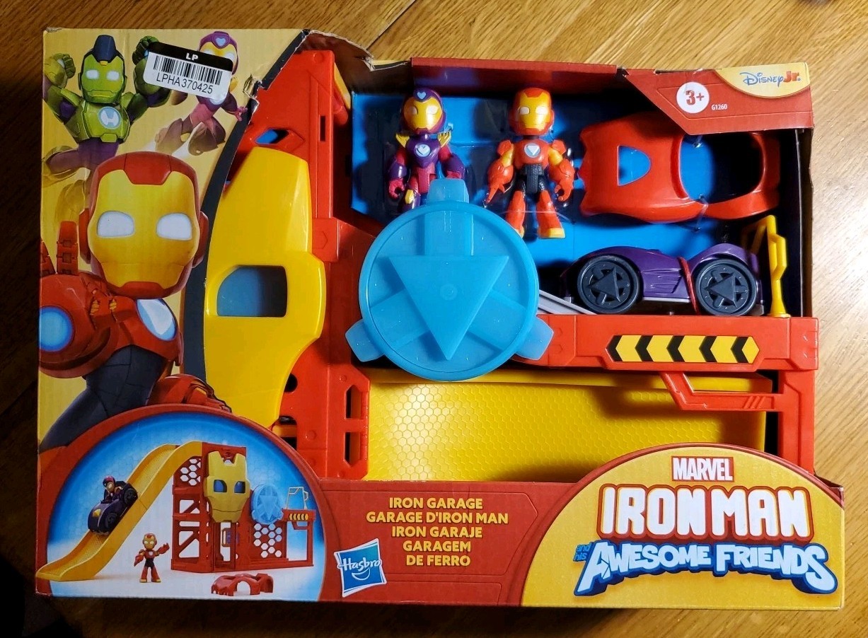 Hasbro Marvel IRON MAN & His Awesome Friends Garage Action F