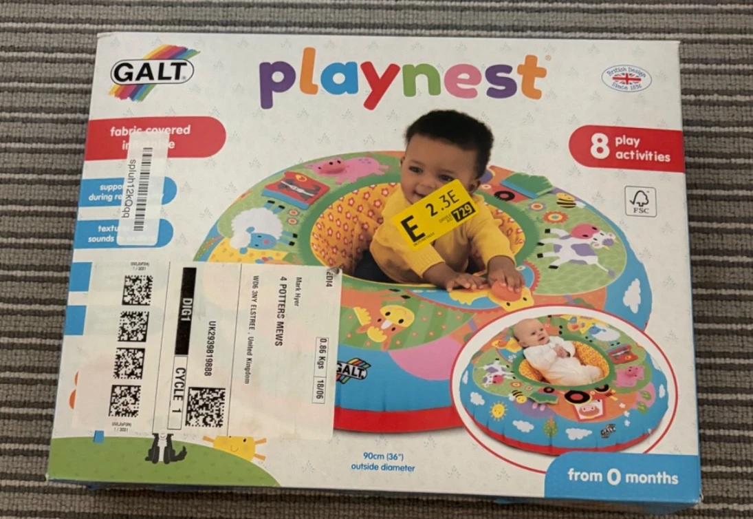 Playnest, Farm - Baby Sit Me Up with Inflatable Ring, Head and Neck Galt