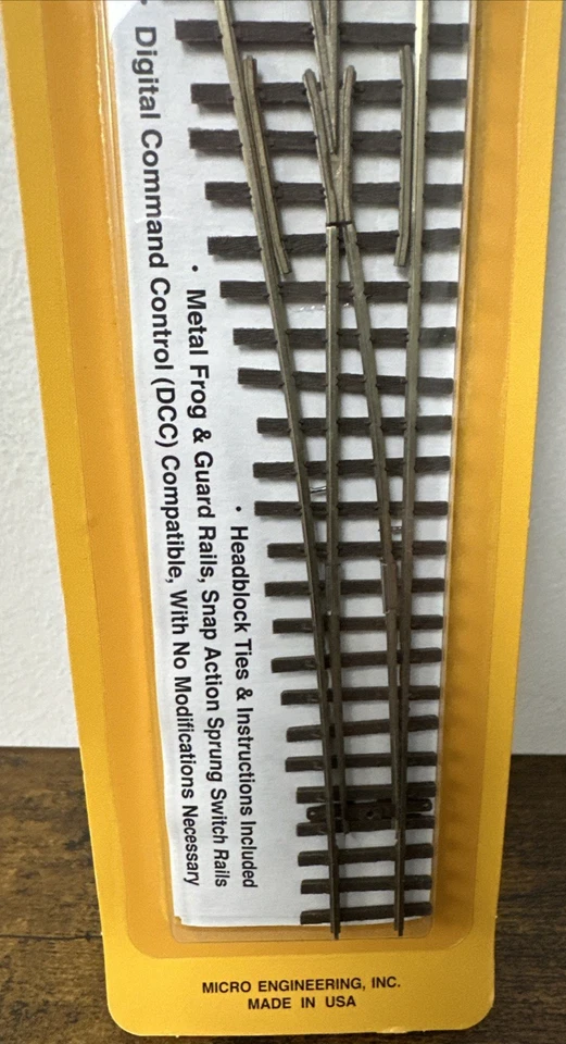 Micro Engineering HOn3 #15-105 Left Hand #6 Turnout Code 70 Nickel Silver NIP! - Image 3 of 4