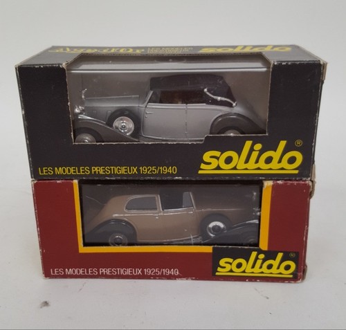 Vintage Solido Age d'Or Rolls Royce Models 1:43 Diecast Cars x2 Boxed Rare!