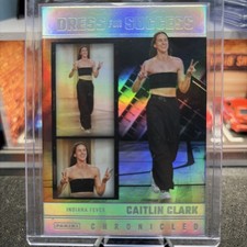 Caitlin Clark 2025 Panini Chronicled WNBA Holo Silver Dress For Success #68