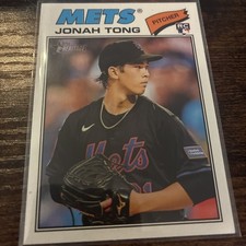 2026 Topps Heritage Base Chrome Jonah Tong RC #137 - New York Mets