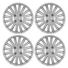 4pcs 14 Universal Wheel Rims Cover Hubcaps Snap On Car Truck Suv Matte Black