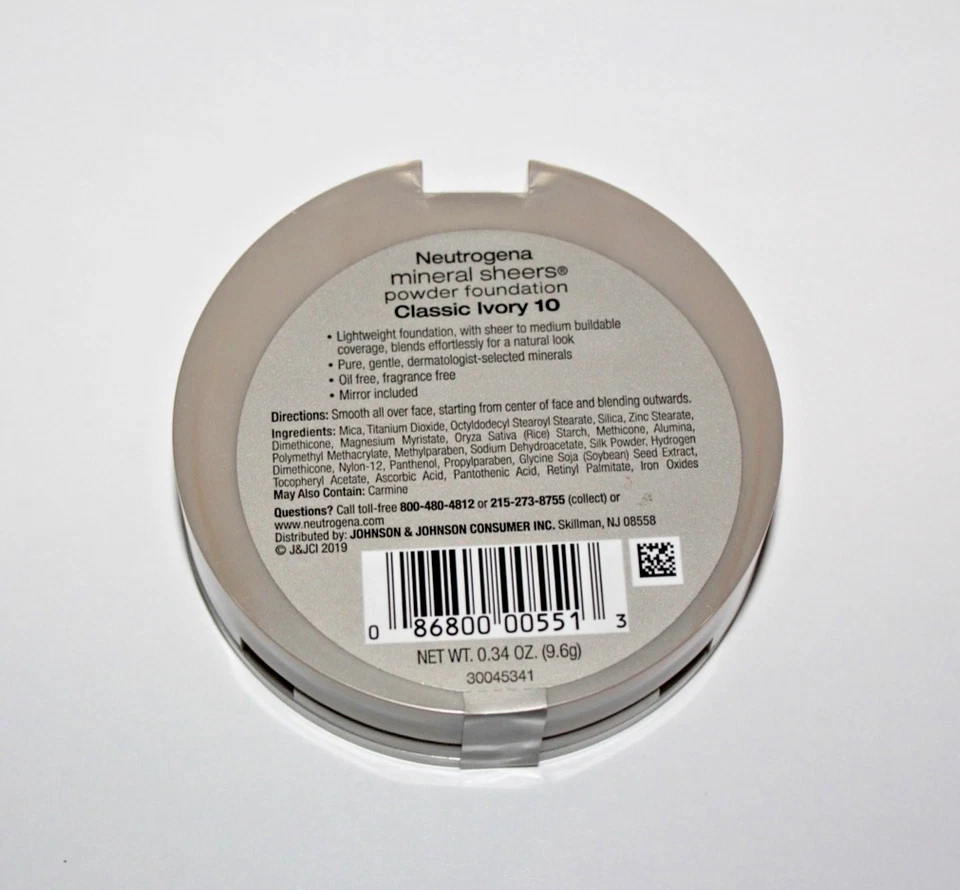Neutrogena Mineral Sheers Loose Powder Foundation #10 Classic Ivory Sealed - Image 2 of 2
