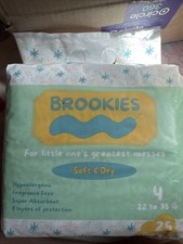 BROOKIES SOFT  DRY SIZE 4 22 TO 35 LBS FOR LITTLE ONE'S GREATEST MESSES NEW