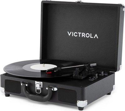 Victrola Journey II - Bluetooth Suitcase Record Player - Black | Built-in stereo