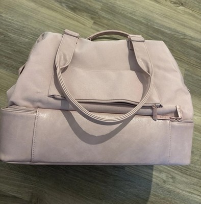 BEIS The Mini Weekender Atlas Pink Shoe Compartment Airplane Personal Item 16 