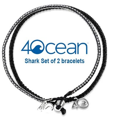 4Ocean Shark Set braided bracelets Shark Great White Shark Set