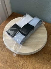 Lot of 2 Belts Gray  White, Adjustable NEW Unused 58  Cut to fit Men  s Unbrand
